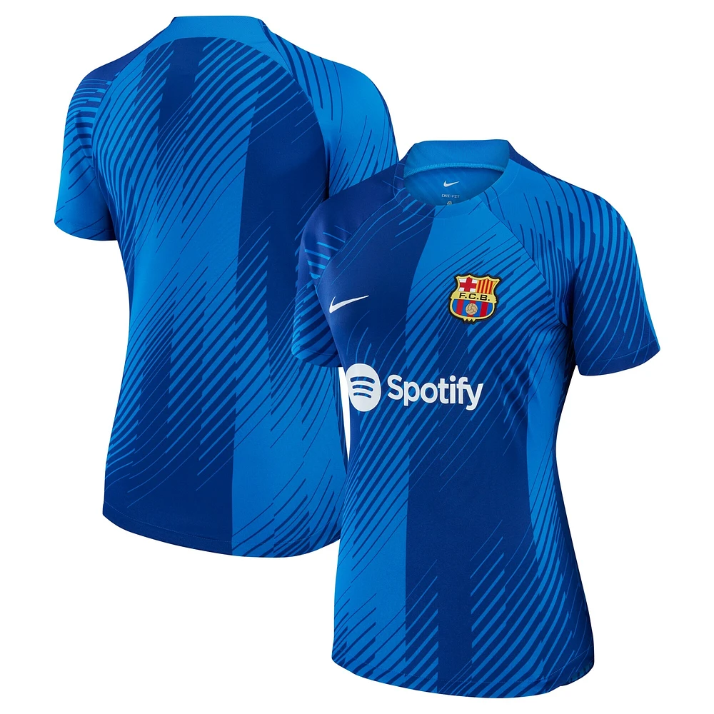 Haut d'Avant-Match Nike Barcelona 2023/24 Third Academy Pro Femme Bleu