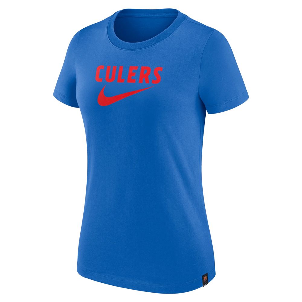 Women's Nike Blue Barcelona Swoosh T-Shirt