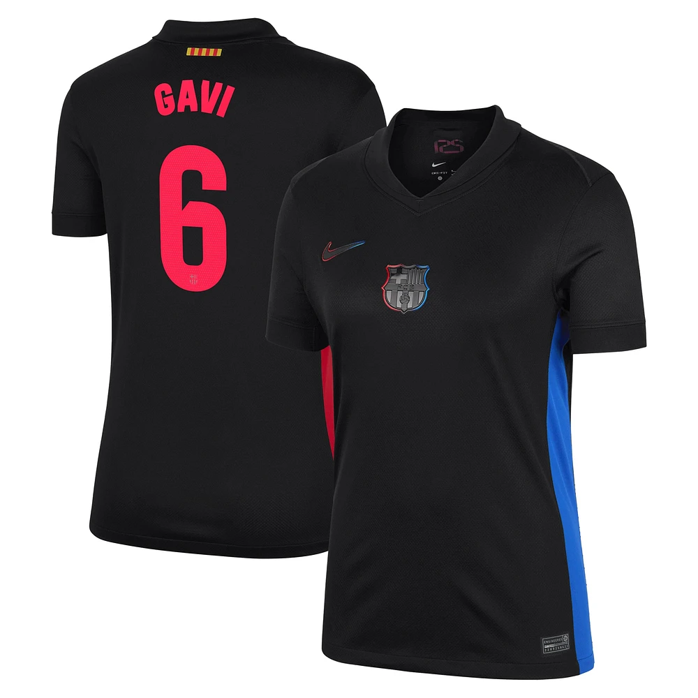 Women's Nike Gavi Black Barcelona 2024/25 Away Replica Player Jersey