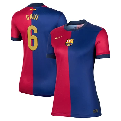 Maillot de joueur réplique domicile Nike Gavi Royal Barcelone 2024/25 pour femme