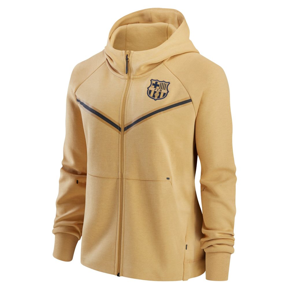 Women's Nike Gold Barcelona Tech Fleece Raglan Full-Zip Hoodie