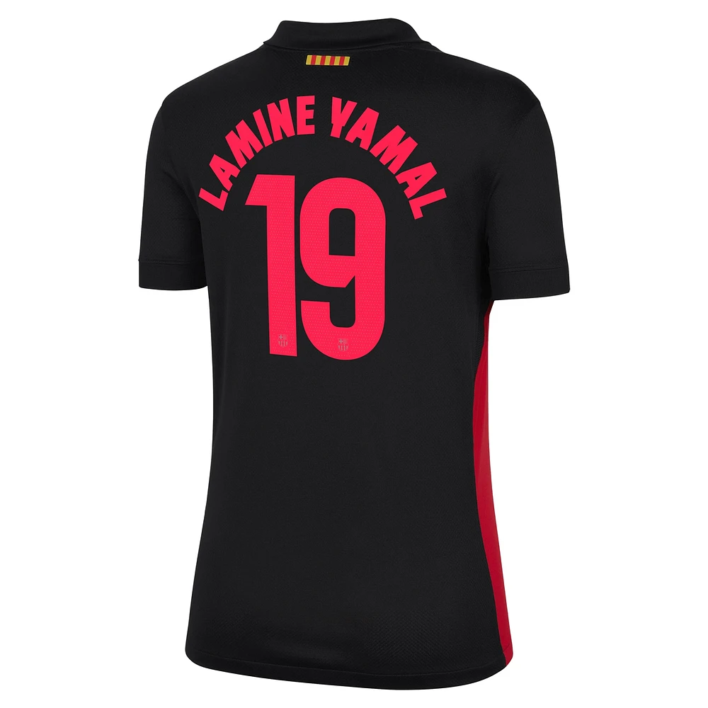 Women's Nike Lamine Yamal Black Barcelona 2024/25 Away Replica Player Jersey