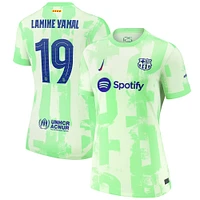 Maillot réplique de joueur Nike Lamine Yamal jaune Barcelone 2024/25 pour femme