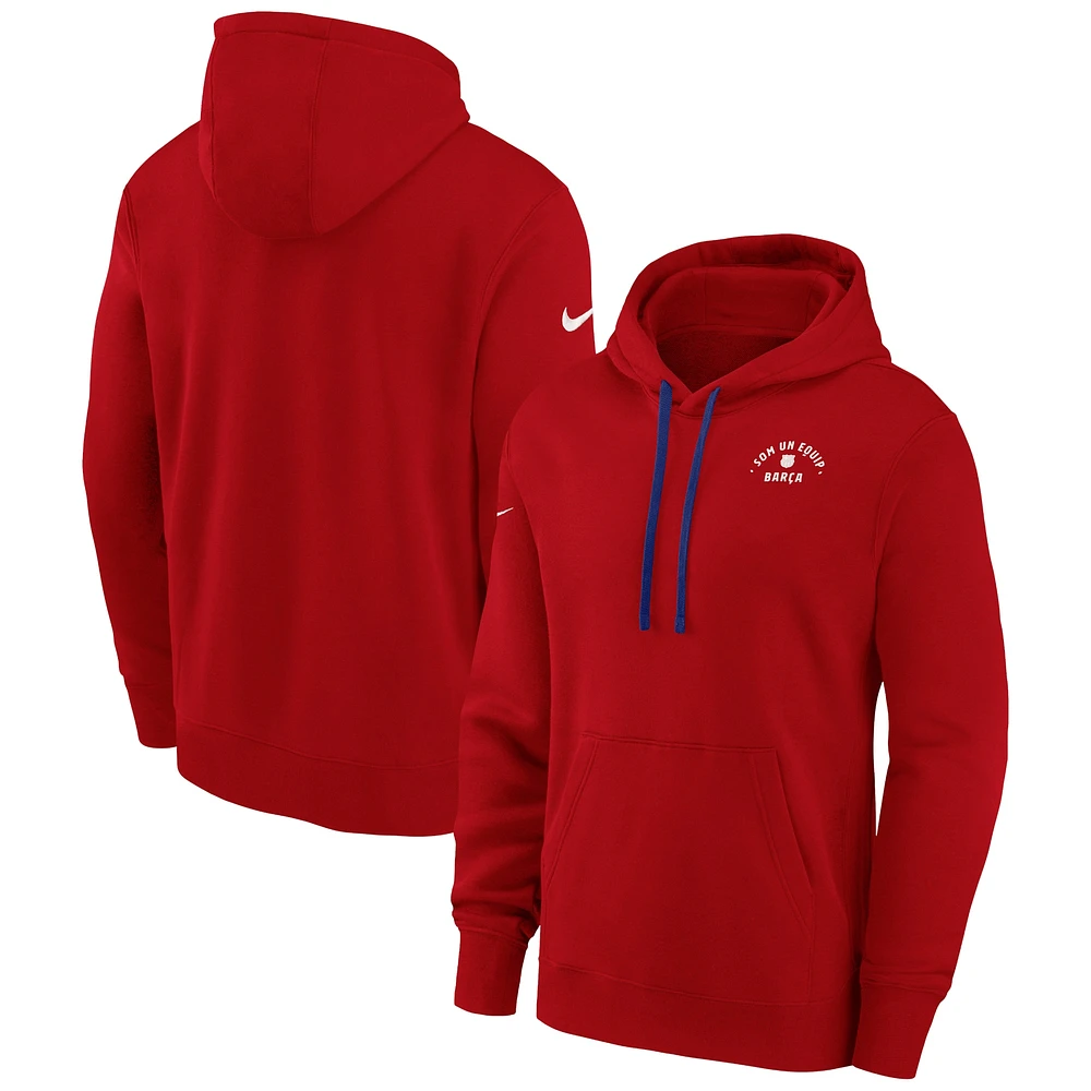 Women's Nike Red Barcelona Essential Pullover Hoodie