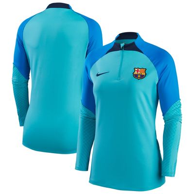 Women's Nike Turquoise Barcelona Strike Drill Raglan Performance Quarter-Zip Top