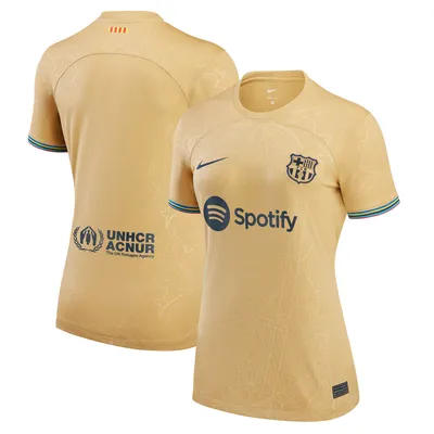 Barcelona Nike Women's 2022/23 Away Replica Blank Jersey - Yellow