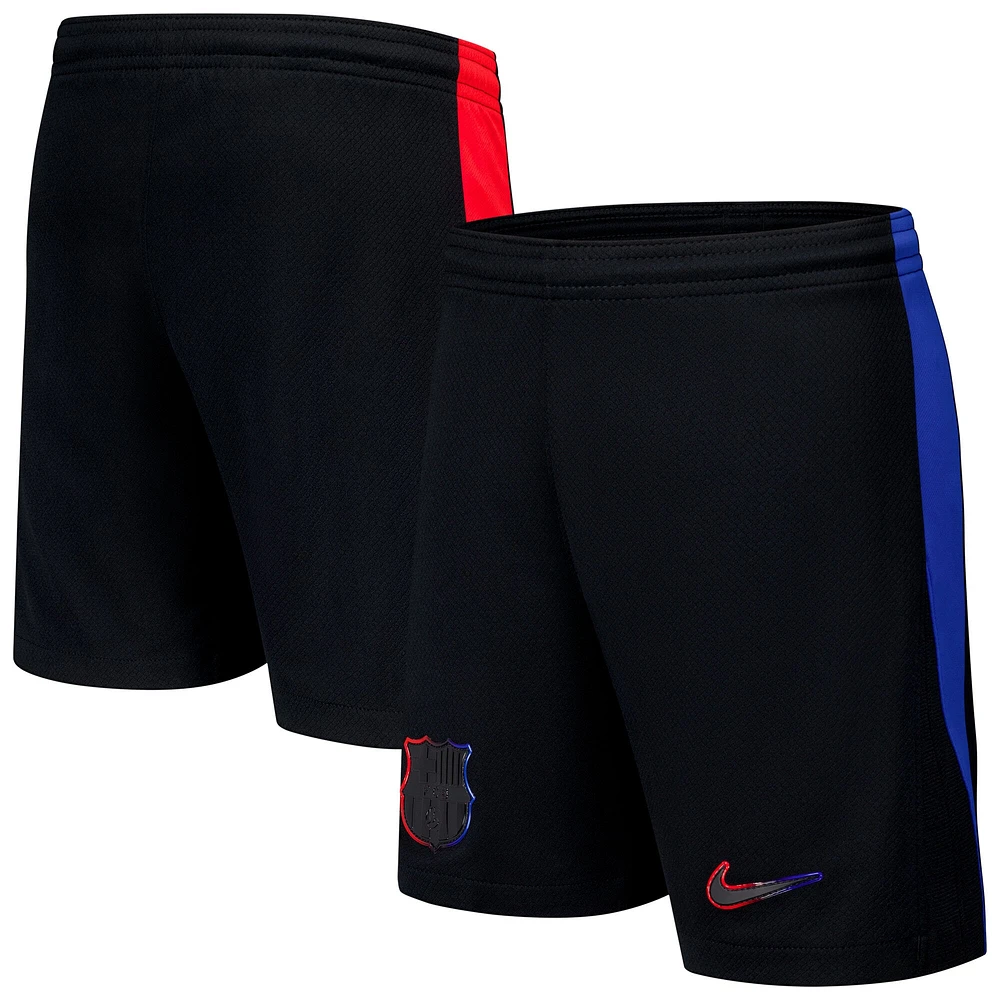 Short Nike noir pour enfant Barcelone 2024/25 Away Stadium