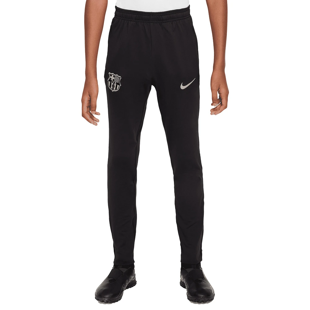 Pantalon d'entraînement Nike noir Barcelone 2024/25 Strike pour enfant