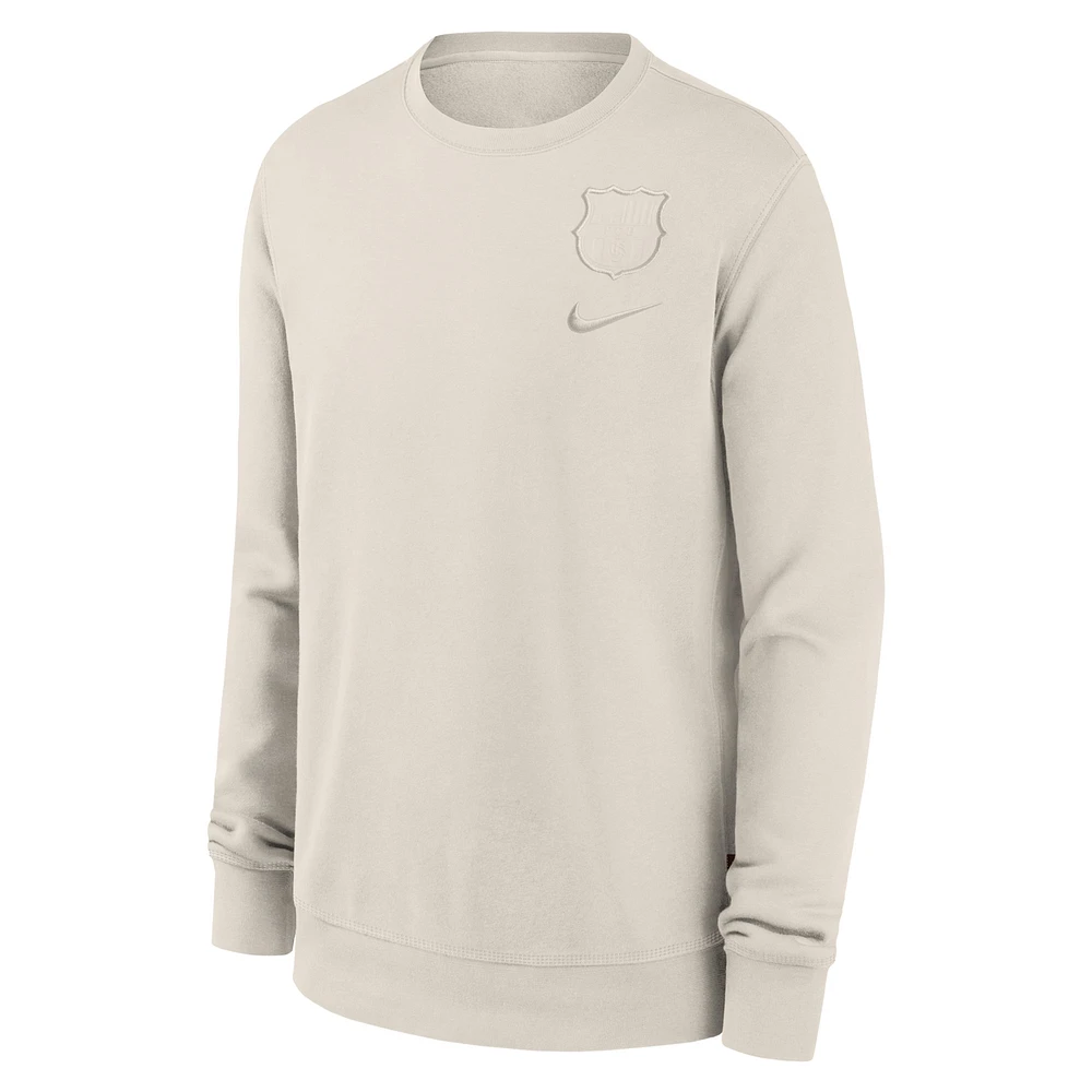 Sweat-shirt à enfiler Nike Cream Barcelona Club pour jeunes