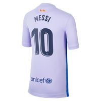 Youth Nike Lionel Messi Purple Barcelona 2021/22 Away Stadium Replica  Player Jersey
