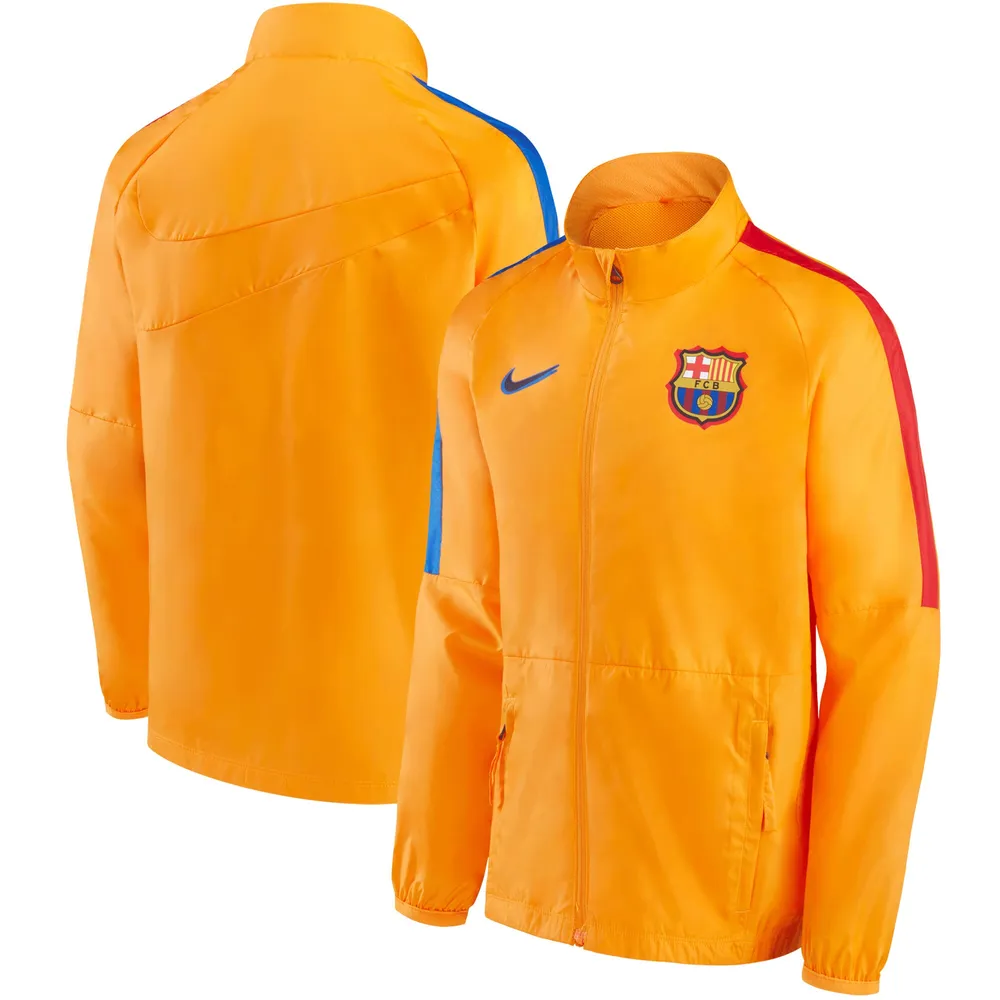Lids Barcelona Nike Youth Academy All-Weather Raglan Full-Zip Jacket -  Orange