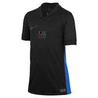 Maillot de joueur Nike Robert Lewandowski noir réplique Barcelone 2024/25 extérieur pour jeune