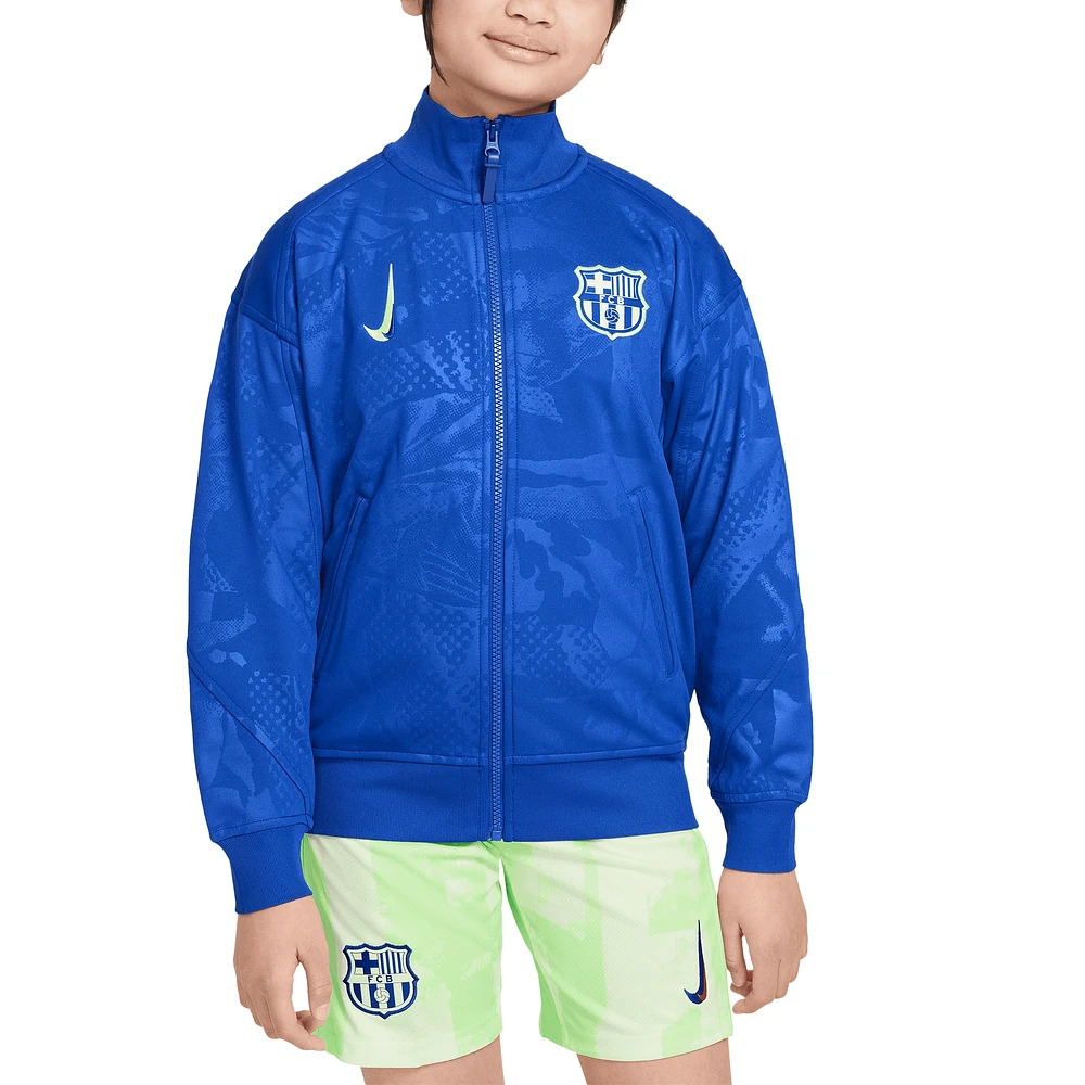 Youth Nike Royal Barcelona 2024/25 Third Academy Pro Anthem Full Zip Jacket