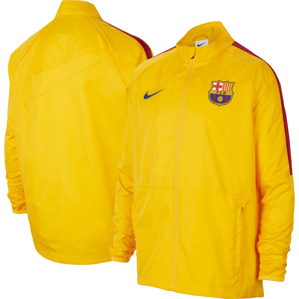 Veste Nike Barcelona Academy AWF Raglan Full-Zip pour enfant, jaune