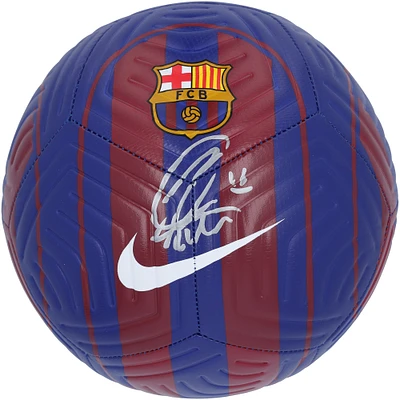 Zlatan Ibrahimovic Barcelona Autographed Home Kit Nike Soccer Ball 