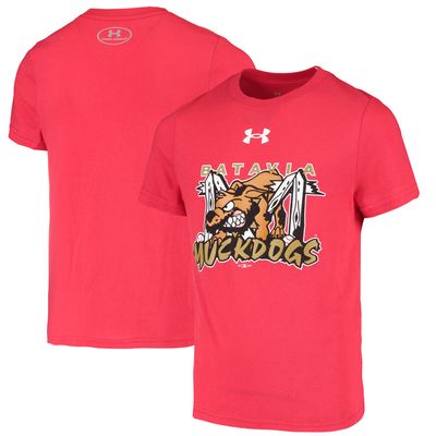 Youth Under Armour Red Batavia MuckDogs Team Logo T-Shirt