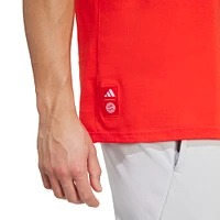 Men's adidas  Red Bayern Munich Three-Stripe Wordmark T-Shirt