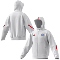 Men's adidas  White Bayern Munich 2025/26 Anthem Full-Zip Jacket