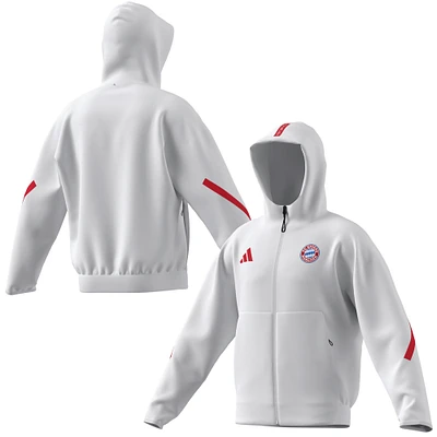 Men's adidas  White Bayern Munich 2025/26 Anthem Full-Zip Jacket