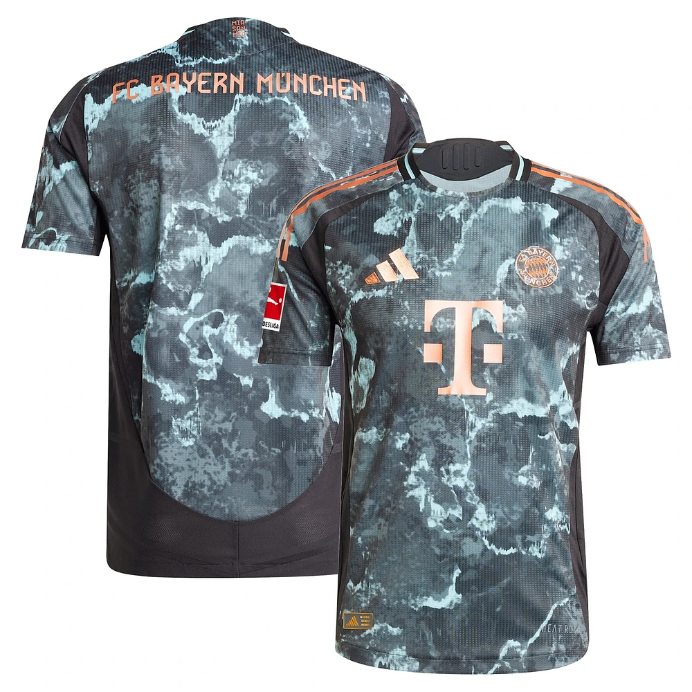 Maillot adidas noir Bayern Munich 2024/25 extérieur authentique pour homme