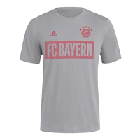 T-shirt adidas Bayern Munich Block pour hommes, gris