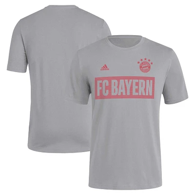 T-shirt adidas Bayern Munich Block pour hommes, gris