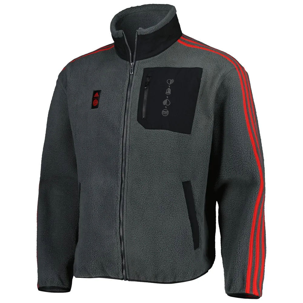 Men's adidas Gray Bayern Munich Lifestyler Fleece Full-Zip Jacket