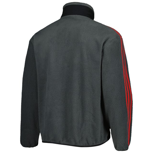 Veste adidas Bayern Munich Lifestyler Fleece entièrement zippée pour homme, grise