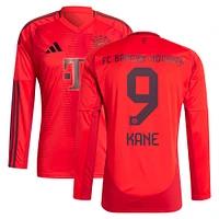 Maillot de joueur adidas Harry Kane à manches longues pour homme, réplique du Bayern Munich 2024/25 domicile, rouge