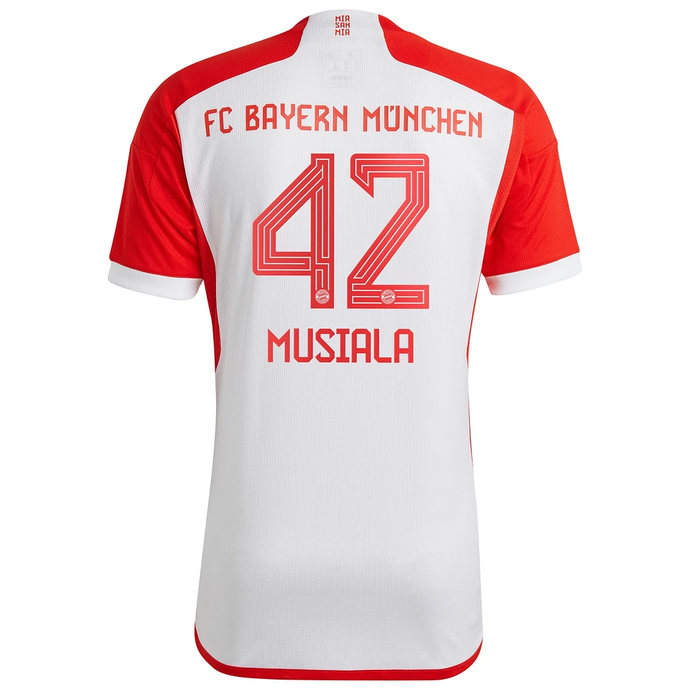 Maillot Homme adidas Jamal Musiala Blanc Bayern Munich 2023/24 Home Replica