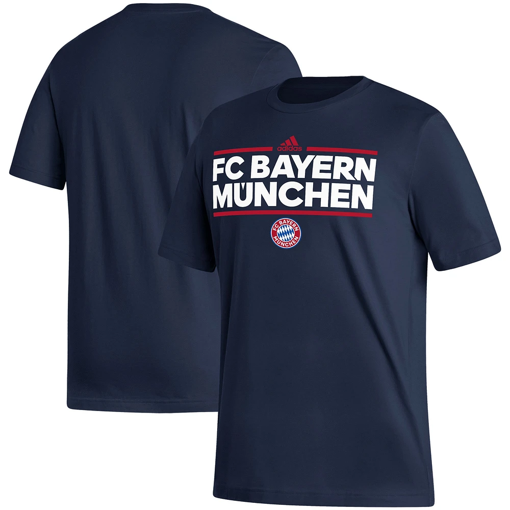 T-shirt adidas bleu marine Bayern Munich Dassler pour hommes