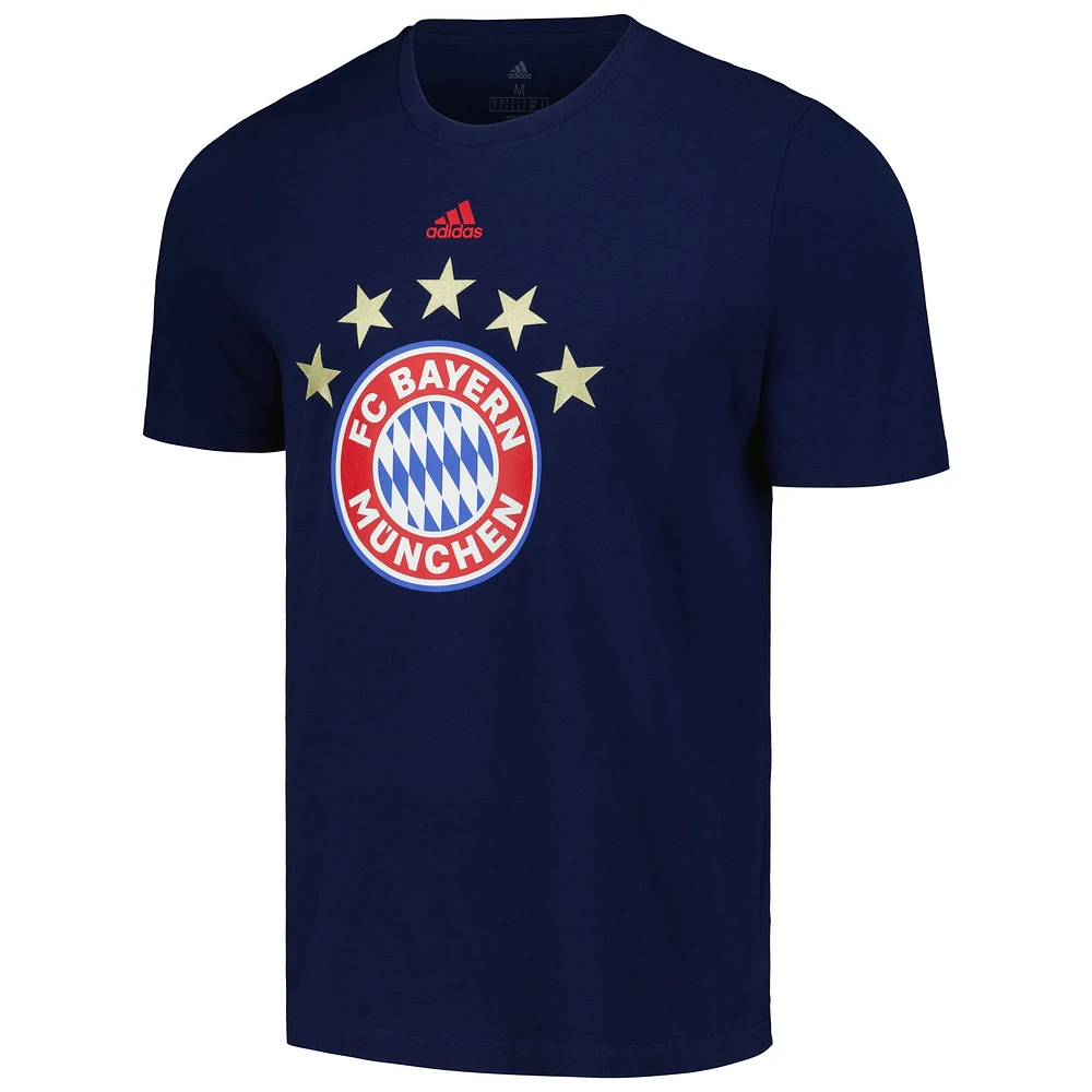 Men's adidas Navy Bayern Munich Vertical Back T-Shirt