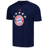 Men's adidas Navy Bayern Munich Vertical Back T-Shirt