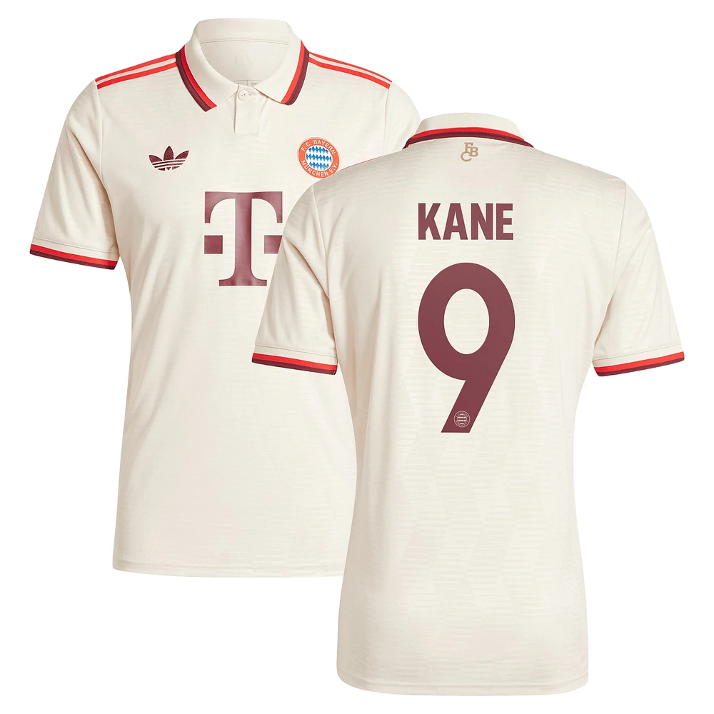 Maillot de joueur réplique adidas Originals Harry Kane crème Bayern Munich 2024/25 pour homme