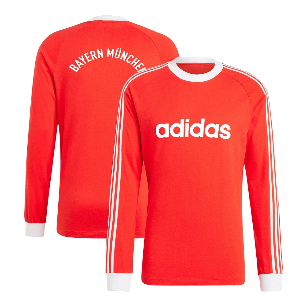 Men's adidas Originals Red Bayern Munich Energy Drop '70s Long Sleeve Jersey