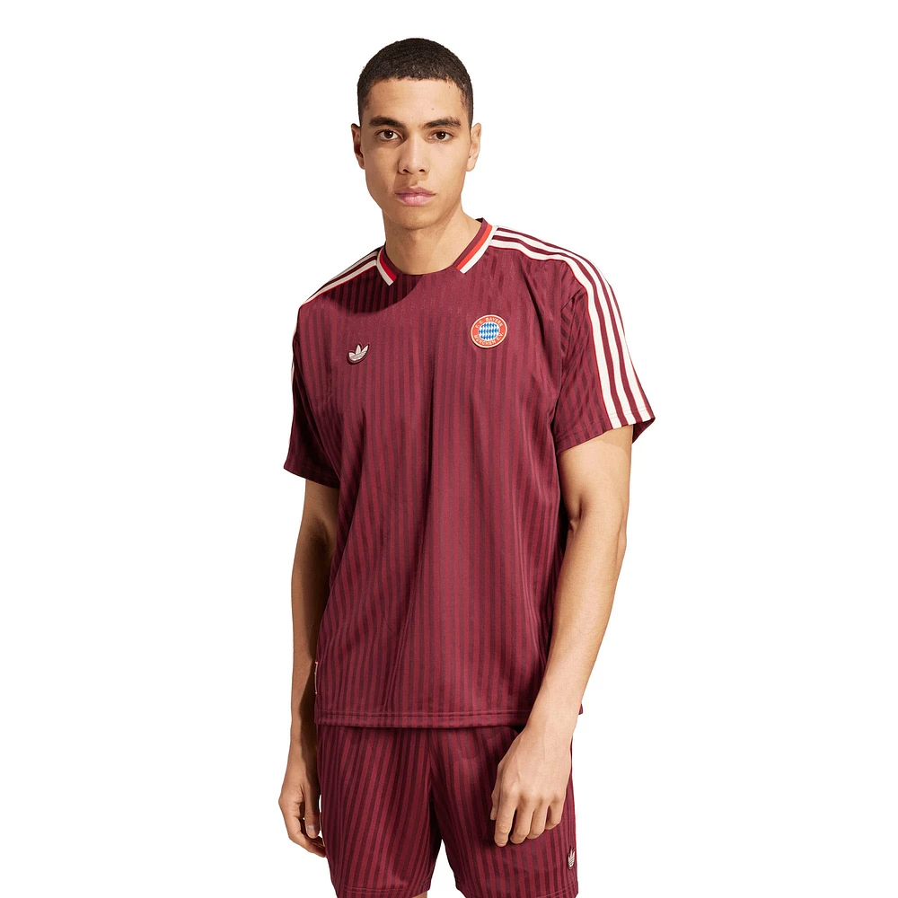 Men's adidas Originals  Red Bayern Munich Terrace Icons Collection Fashion Jersey