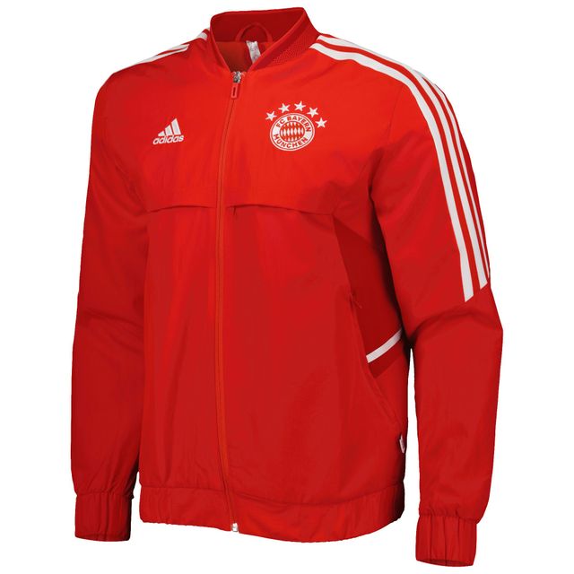 Veste adidas rouge Bayern Munich AEROREADY Anthem entièrement zippée pour homme