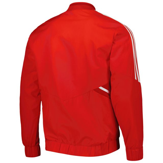 Veste adidas rouge Bayern Munich AEROREADY Anthem entièrement zippée pour homme