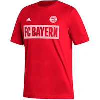 Men's adidas Red Bayern Munich Culture Bar T-Shirt