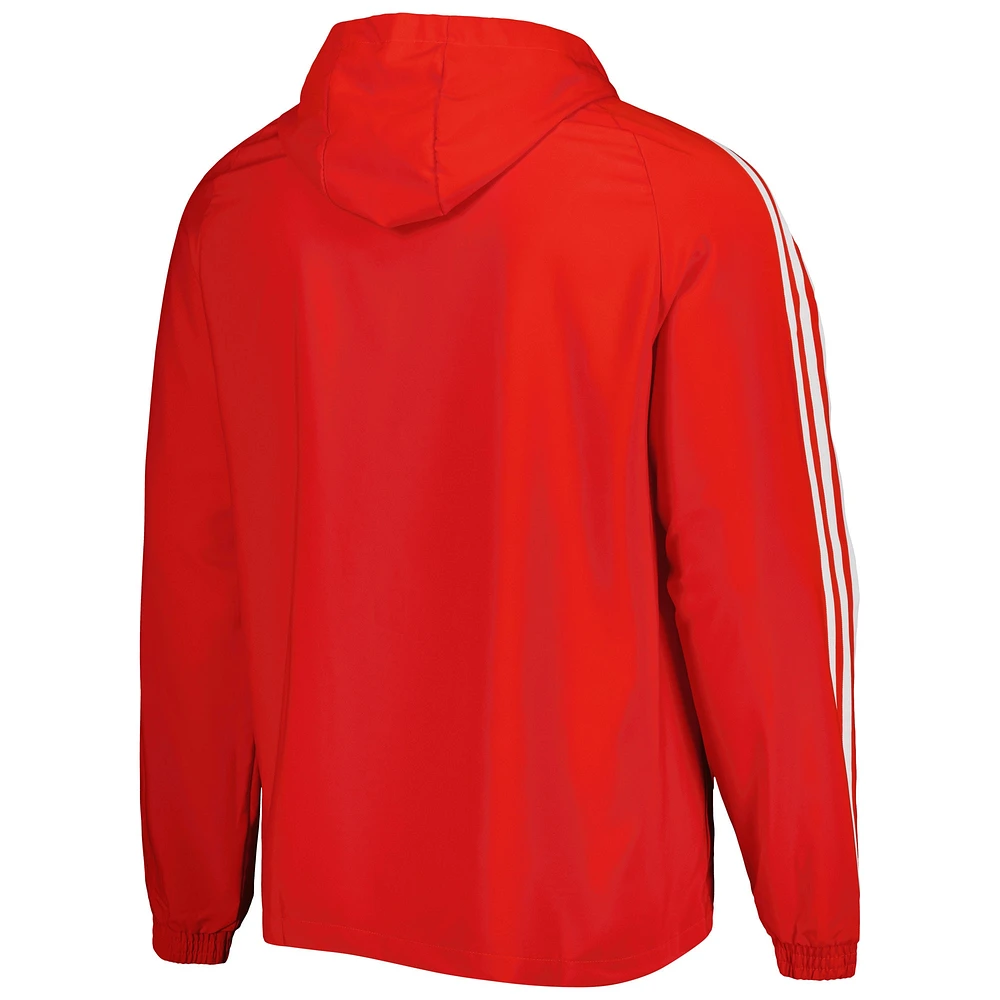 Men's adidas Red Bayern Munich DNA Raglan Full-Zip Hoodie Windbreaker Jacket