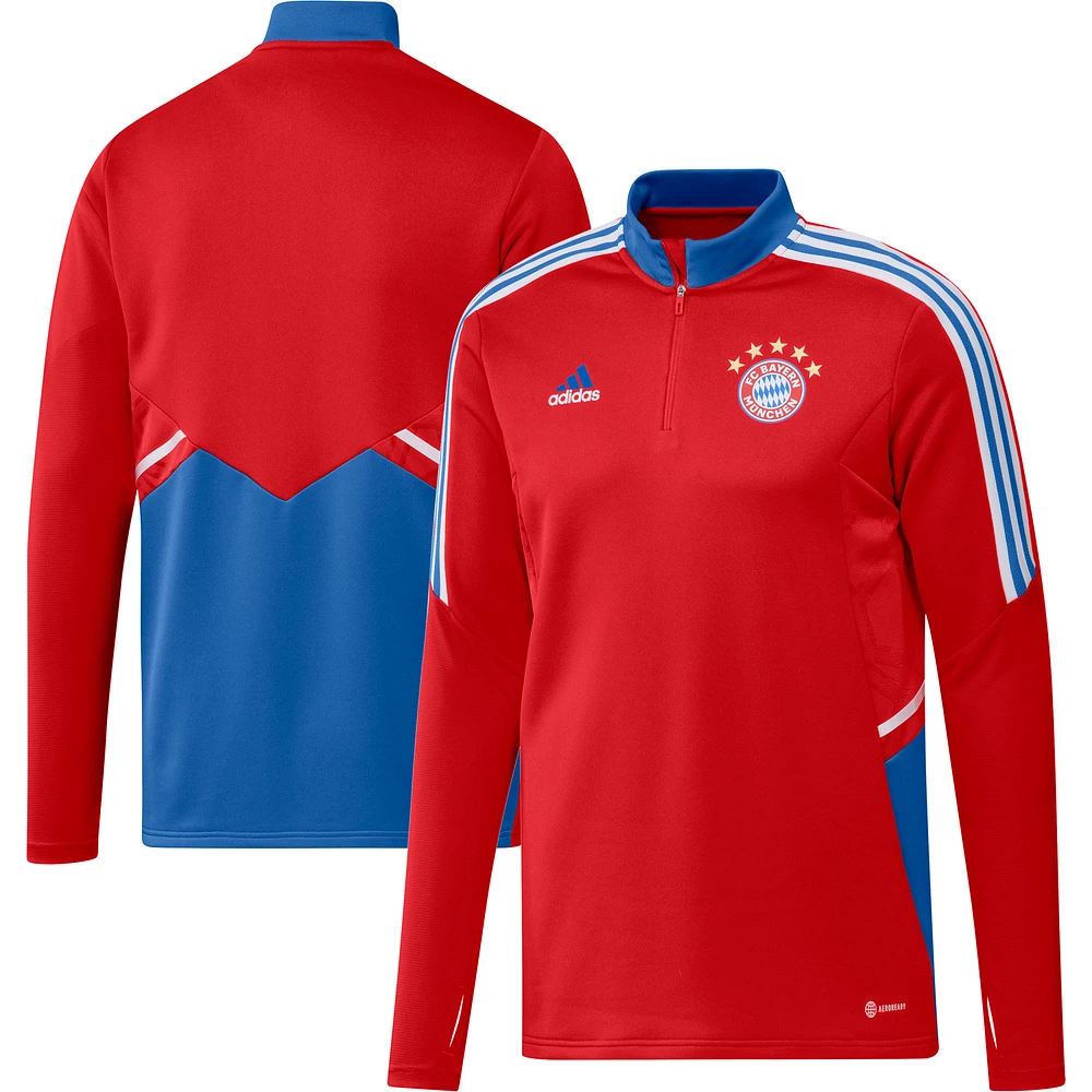 Men's adidas Red Bayern Munich Training AEROREADY Quarter-Zip Top