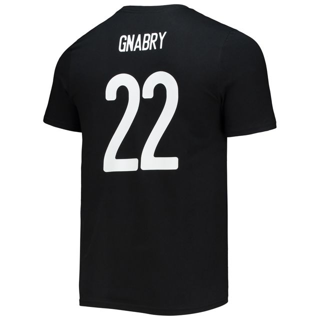 T-shirt adidas Serge Gnabry pour homme noir avec nom et numéro d'amplificateur du Bayern Munich