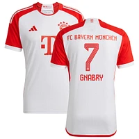 Men's adidas Serge Gnabry White Bayern Munich 2023/24 Home Replica Jersey