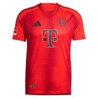 Maillot adidas Thomas Müller du Bayern Munich 2024/25 domicile authentique pour homme, rouge