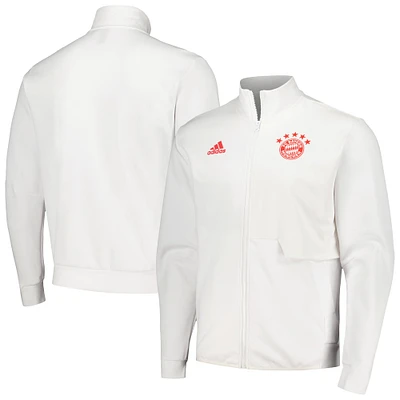 Veste Homme Adidas Bayern Munich 2023/24 Anthem Full-Zip Blanc