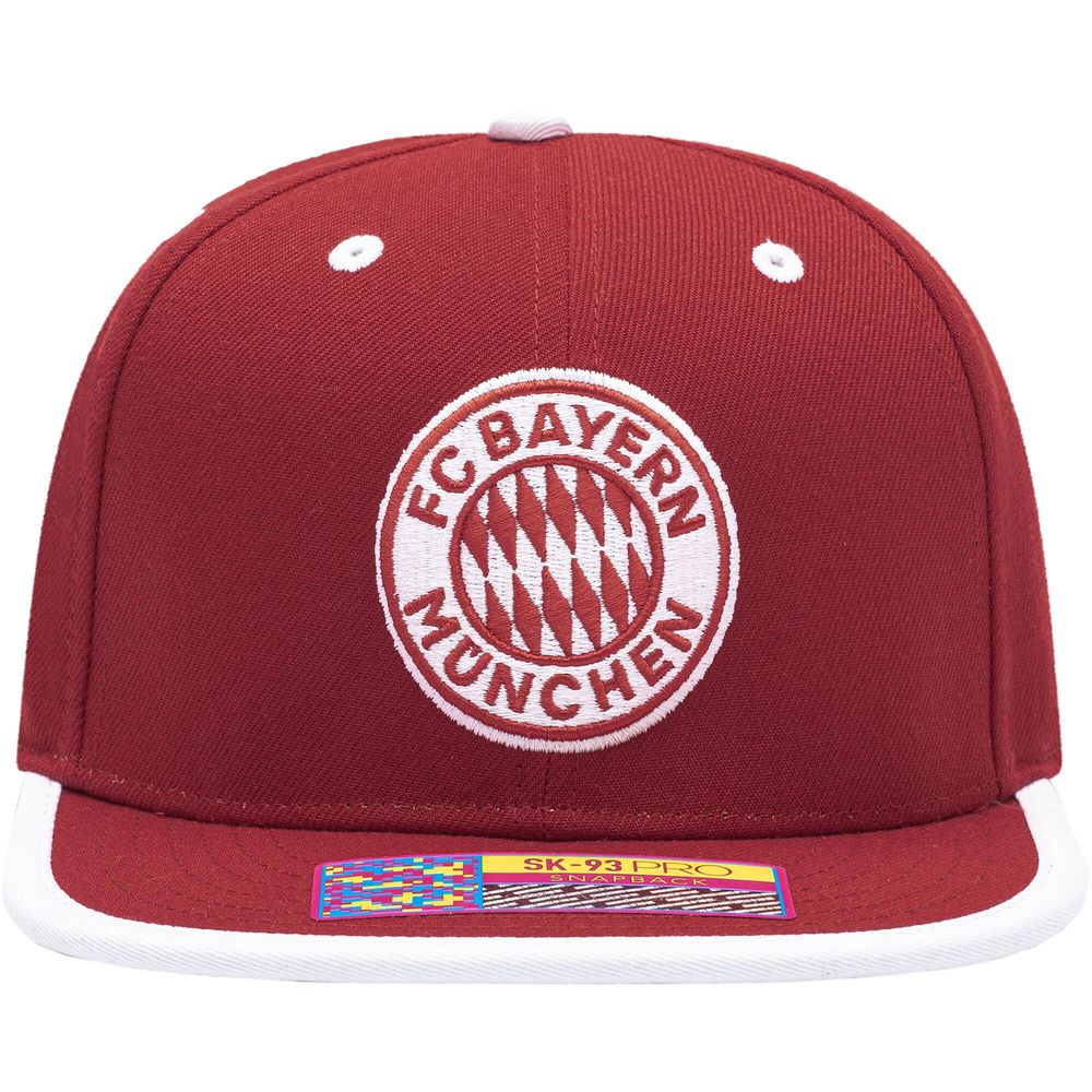 Men's Red Bayern Munich Tape Snapback Hat