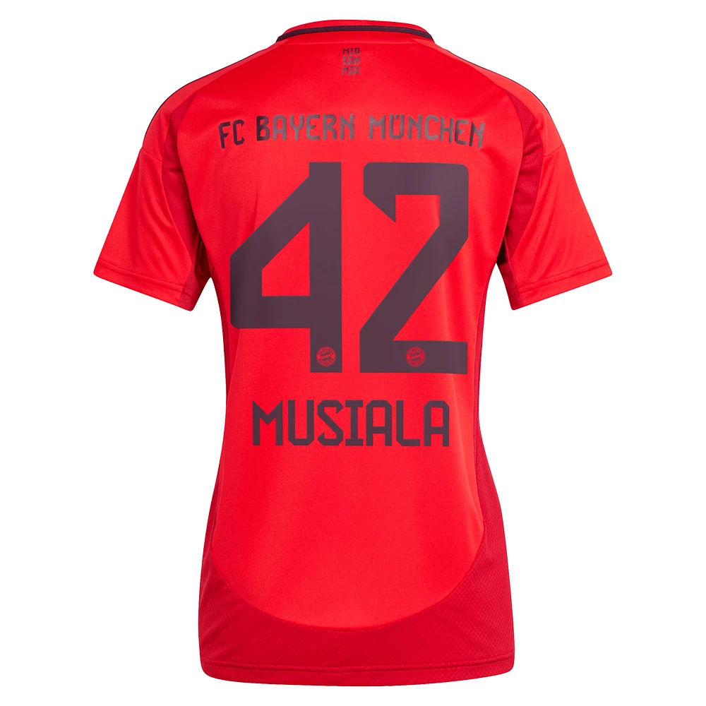Women's adidas Jamal Musiala Red Bayern Munich 2024/25 Home Replica Player Jersey