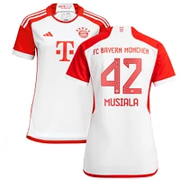 Women's adidas Jamal Musiala White Bayern Munich 2023/24 Home Replica Jersey