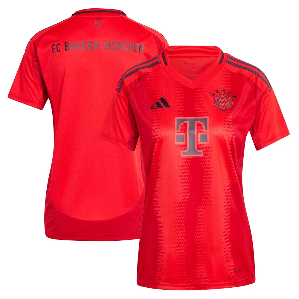 Maillot vierge adidas rouge Bayern Munich 2024 domicile réplique pour femme