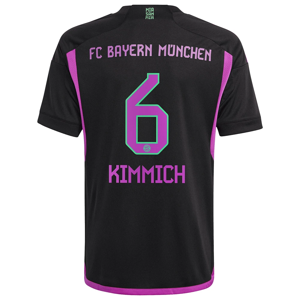 Youth adidas Joshua Kimmich Black Bayern Munich 2023/24 Away Replica Player Jersey